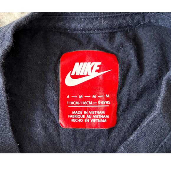 Nike Air Navy Blue Short Sleeve T-Shirt Boys Size M(6) - Picture 3 of 7